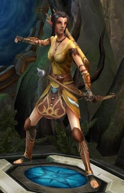 A Dalish hunter in Heroes of Dragon Age