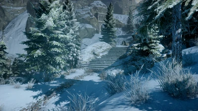 Zugang zu einer alten Minenanlage in den Bergen in Dragon Age: Inquisition