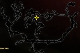 Location of the cave's entrance