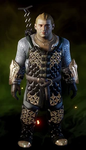 Varric in der Rüstung