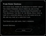 Note from sister costeau