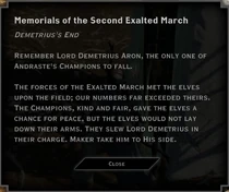 Demetrius's End Landmark Text