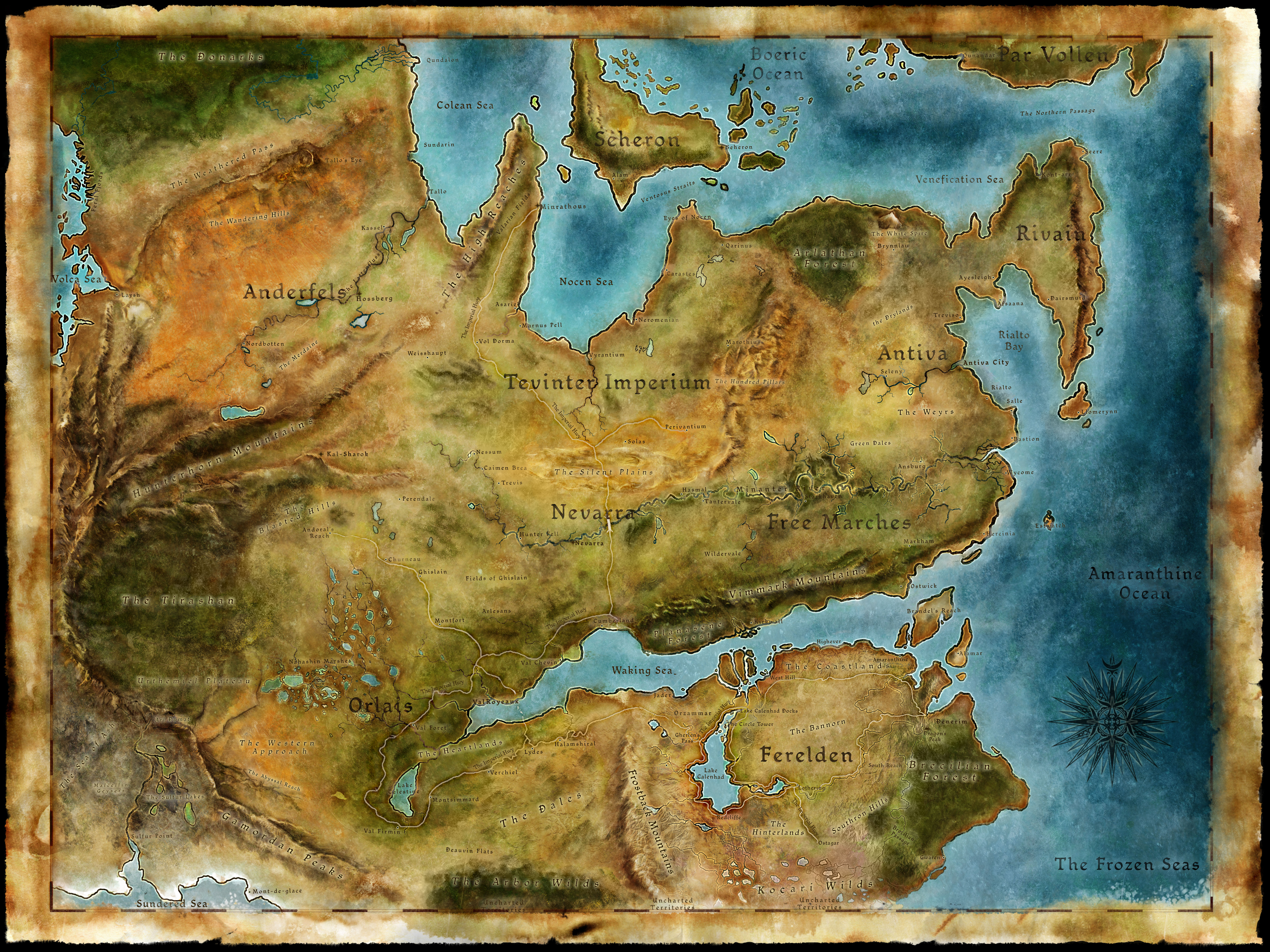 A Map of Dragon Age  Atlas of Ice and Fire