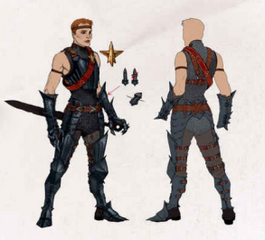 Concept art of Aveline for the cancelled expansion for Dragon Age II, Exalted March.