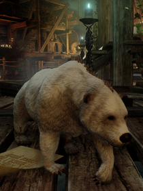 Chauncey, a miniature "large bear" roaming the Black Emporium