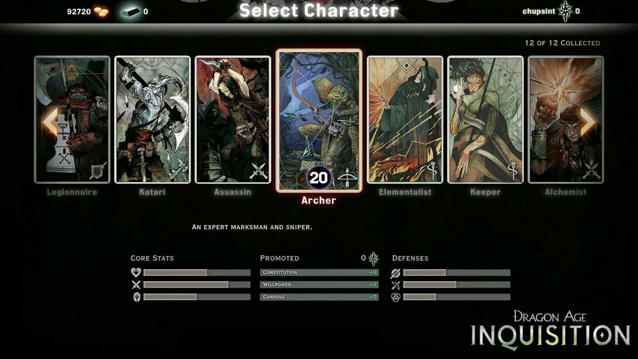 dragon age inquisition character classes