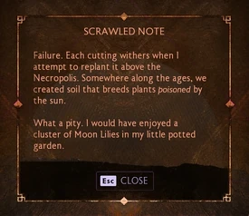 Note: Scrawled Note (Memorial Gardens) | Dragon Age Wiki | Fandom