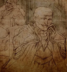 Close-up of Aveline in Varric's Trespasser epilogue slide