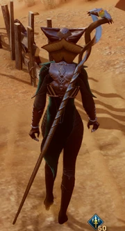 Vivienne equipped with Tyrdda's Staff