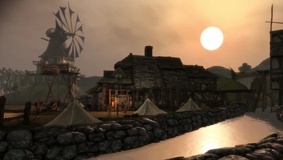 Lothering bei Sonnenuntergang