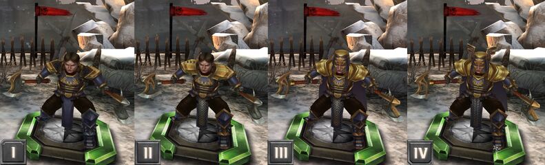 Tier progression of Grey Warden Sigrun in Heroes of Dragon Age