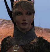 Velanna, a potential Grey Warden recruit in Awakening (unique variant of design 7, used by her and Seranni)