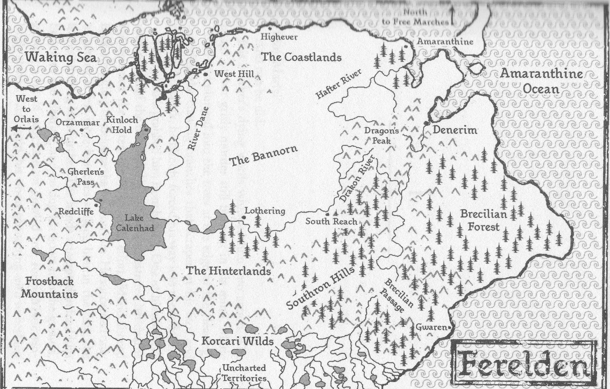 Dragon Age Ferelden Map Codex Entry: Geography Of Ferelden | Dragon Age Wiki | Fandom