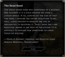 The Dead Hand Landmark Text