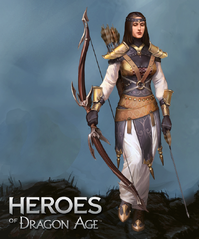 Artwork of Marjolaine from Heroes of Dragon Age