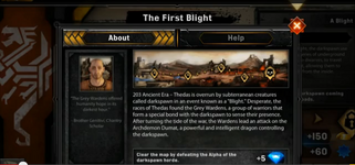Під час виконання завдань Герої Dragon Age простягає гравцю оповідь подій