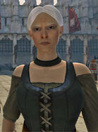 Helena, a mage made Tranquil by Ser Alrik. She wanders Kirkwall's Gallows.