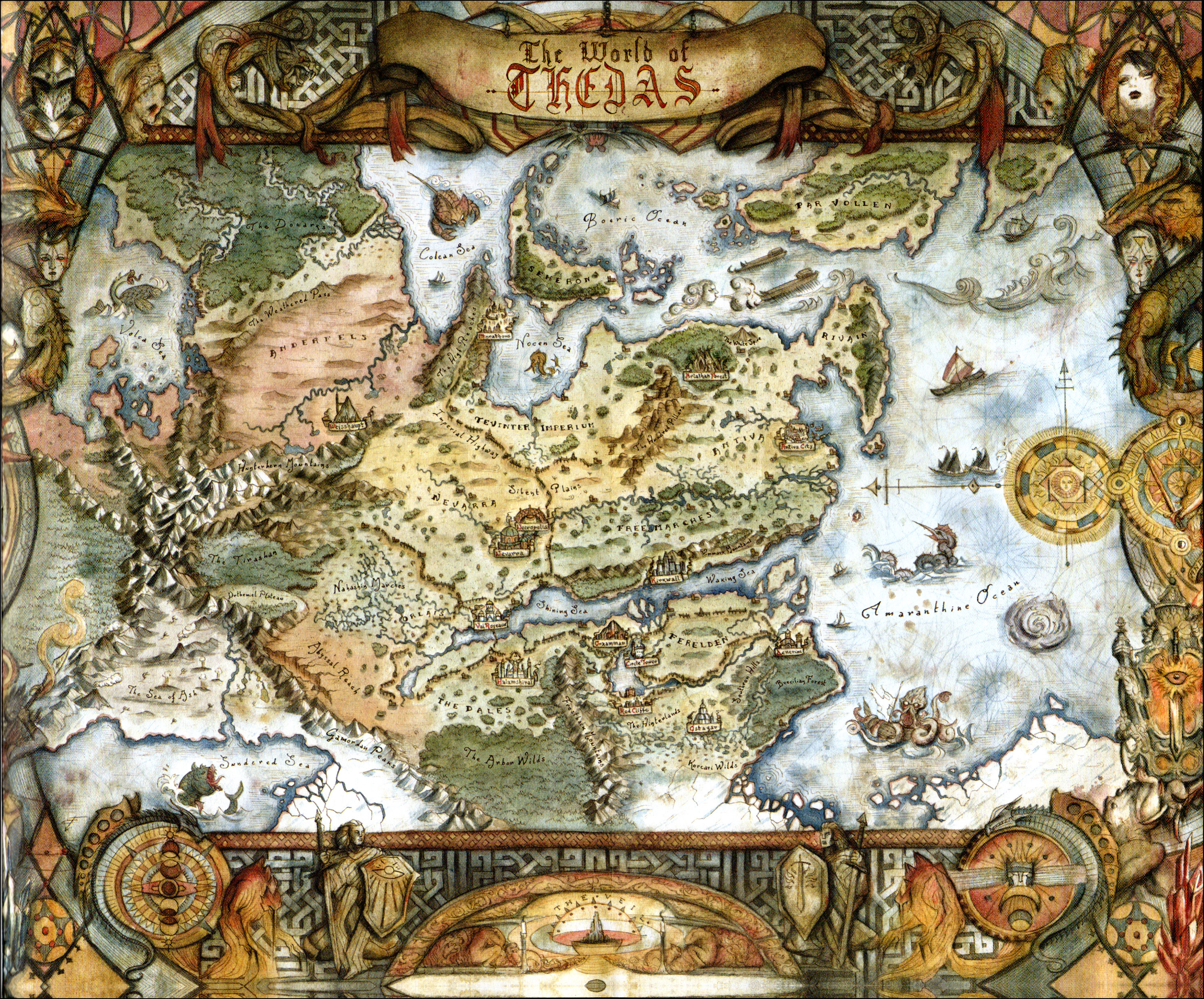 dragon age origins world map
