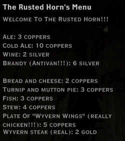 Rusted Horn Menu Image.png (223 KB) The Rusted Horn Menu