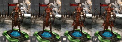 Tier progression of Neria in Heroes of Dragon Age