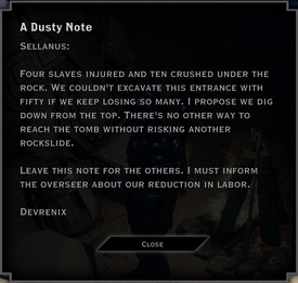 A Dusty Note