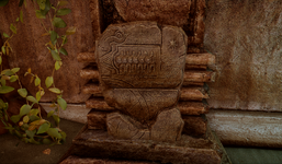 A stone tablet placed at the Solasan temple.