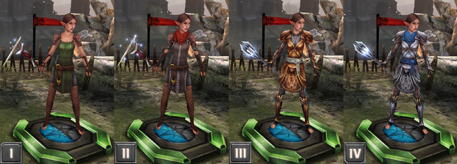 Merrill's tiered evolution in Heroes of Dragon Age