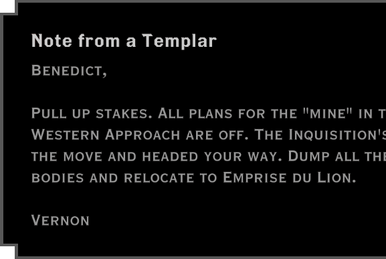 Notice of Termination - Dragon Age Guide - IGN
