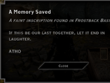 Note: A Memory Saved