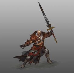 Artwork of Sten in Heroes of Dragon Age