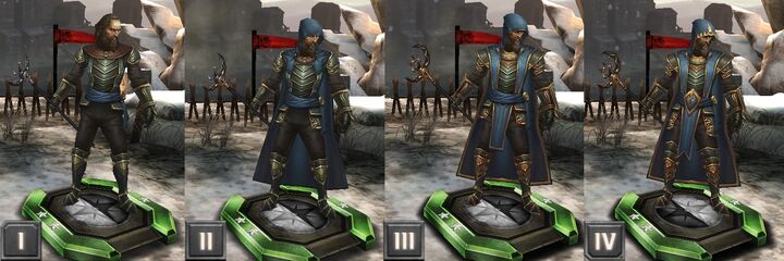 Tier progression of Aurelian Titus in Heroes of Dragon Age