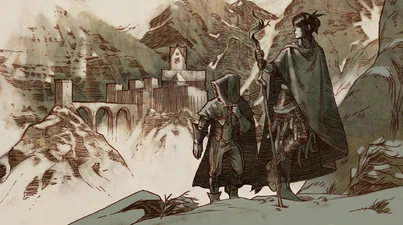 Morrigan im Epilog von Dragon Age: Inquisition mit Kieran