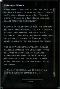 Valeska's Watch Landmark Text