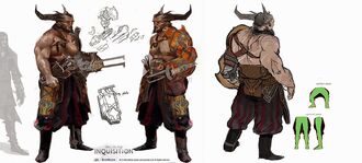 Iron Bull with a blade prosthetic on his arm