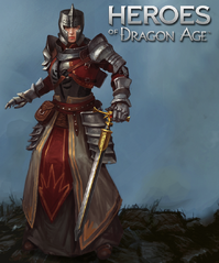 Artwork of Belinda Darrow in Heroes of Dragon Age