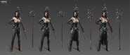 Artwork of Bethany's tier progression in Heroes of Dragon Age