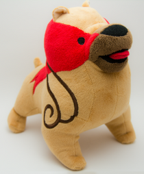 A plush toy of a mabari