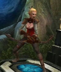 An elven bard in Heroes of Dragon Age