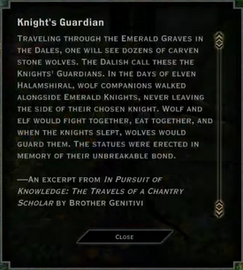 Knight's Guardian Landmark Text