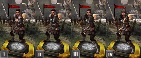 Evolución de nivel de sir Cauthrien en Heroes of Dragon Age