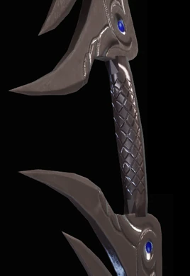 Gekerbter Langbogengriff