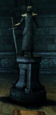 Hessarian's statue in the Ruined Temple operated by the Disciples of Andraste.