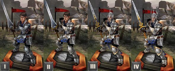 Tier progression of Grey Warden Carver in Heroes of Dragon Age