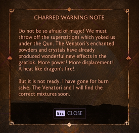 CharredWarningNote