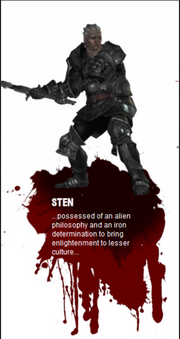 Sten blurb from Dragon Age: Origins[5]