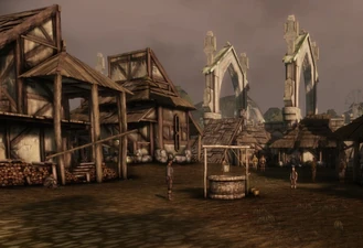 Das Zentrum mit Dorfbrunnen