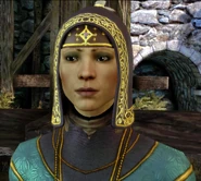 Hooded Courier in the elven alienage