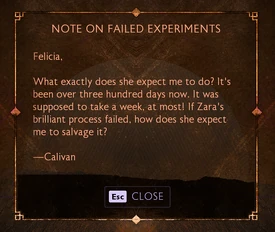 Note: Note on Failed Experiments | Dragon Age Wiki | Fandom
