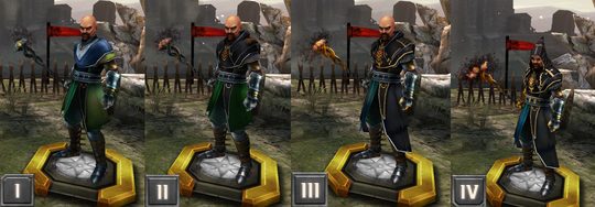 Tier evolution of a Tevinter Slaver from Heroes of Dragon Age