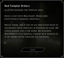 Red Templar Orders about Maliphant